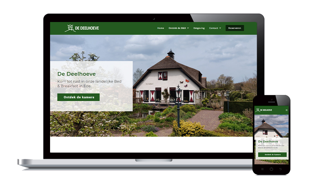 website de deelhoeve Ede webdesign