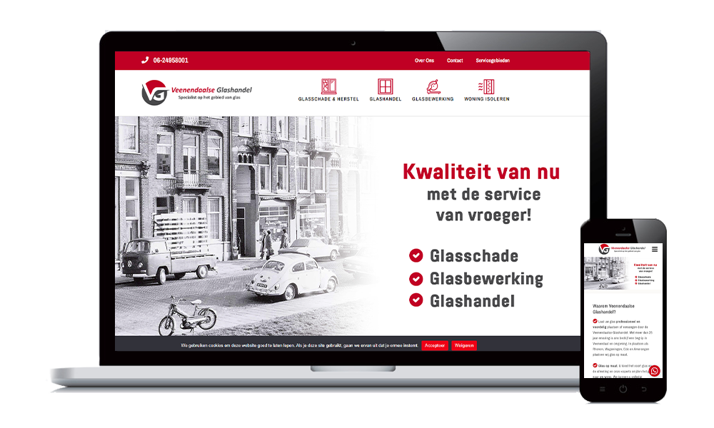 veenendaalse glashandel webdesign veenendaal