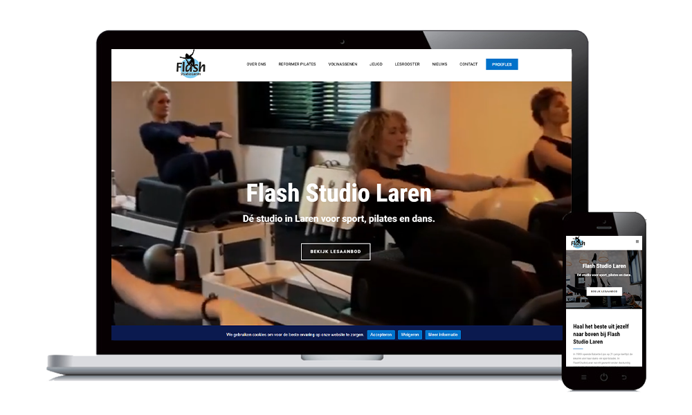 wordpress webdesign Laren flash dansstudio